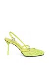 Msgm Round-toe Strap Pumps In Green