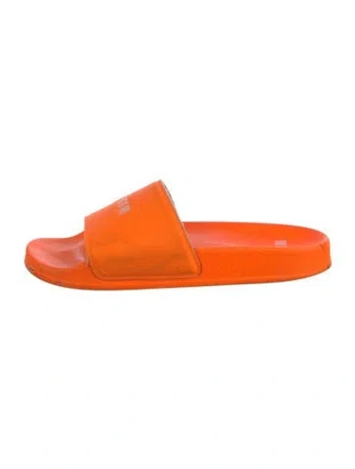 Pre-owned Msgm Rubber Slides In Orange