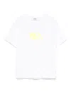Msgm Rubberised Logo-print T-shirt In White