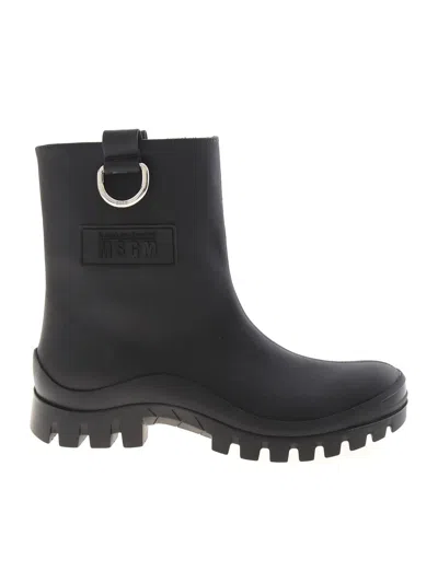 MSGM RUBBERIZED ANKLE BOOTS