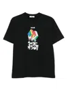 Msgm Rubik's Cube Graphic T-shirt In Black