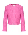 Msgm Woman Blazer Fuchsia Size 6 Cotton In Pink