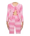 Msgm Ruffle-detail Cardigan
