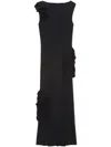 Msgm Ruffle-detail Gown In Black