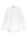 Msgm Cotton Shirt Ruffle Detail
