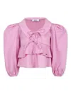 Msgm Ruffle-detailing Blouse In Pink