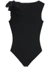 Msgm Ruffle-detailing Body In Black