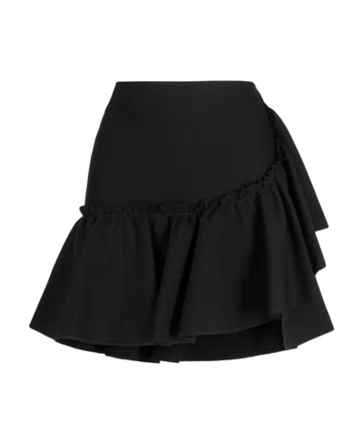 MSGM RUFFLE-DETAILING HIGH-WAIST SKIRT