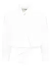 Msgm Ruffle-detailing Shirt In White