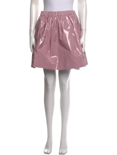 Pre-owned Msgm Ruffle Embellishment Mini Skirt In Purple
