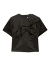Msgm Ruffled Blouse In Black