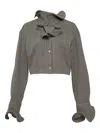 Msgm Viscose Blend Shirt In Gray