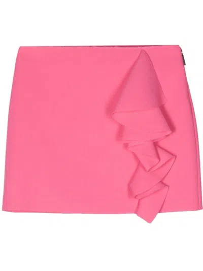 Msgm Ruffled Detailed Mini Skirt In Pink