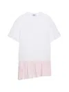 Msgm Ruffled Mini Dress In White