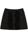 Msgm Ruffled Mini Skirt In ブラック