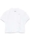 Msgm Cropped Button-up Shirt In White