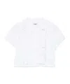 Msgm Cropped Button-up Shirt In White