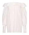 Msgm Ruffled Shirt In White