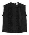 Msgm Ruffled Top In Black