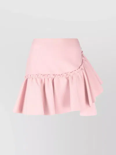 MSGM RUFFLED TRIM HIGH-WAISTED FLARED MINISKIRT