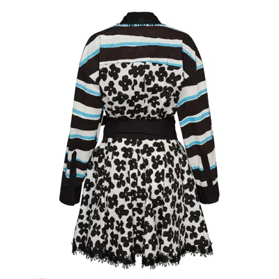 Msgm Sailor Striped Dress In Black