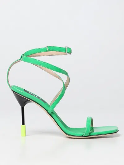 MSGM SANDALS IN PATENT LEATHER,E20691012