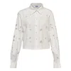 Msgm Sangallo Lace Shirt In Neutral