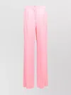 Msgm Satin Trousers With Wide Leg And Pockets
