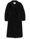 Msgm Scarf Coat In Schwarz