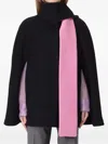 Msgm Scarf-collar Cape In Black