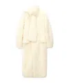 Msgm Scarf-detailing Coat In White