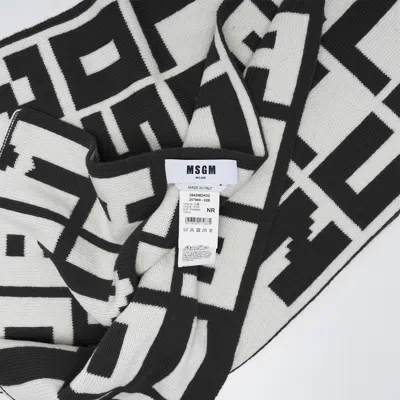 Msgm Sciarpa Scarf In Black