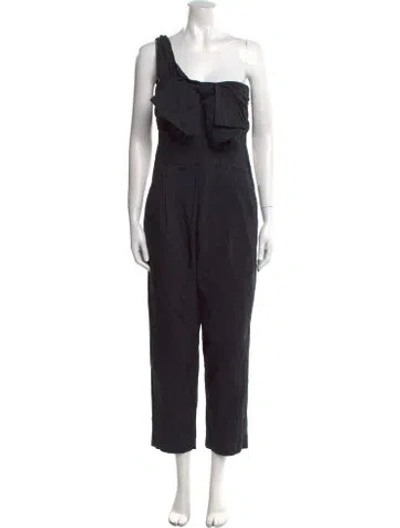 Pre-owned Msgm Scoop Neck Jumpsuit In Black