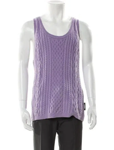 Pre-owned Msgm Scoop Neck Sleeveless Sweater Vest In Purple