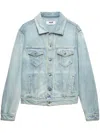 Msgm Seam-detail Denim Jacket In Blue