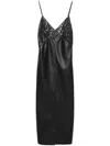 Msgm Sequin-embellished Midi Dress In Black