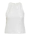 Msgm Sequin Top In White