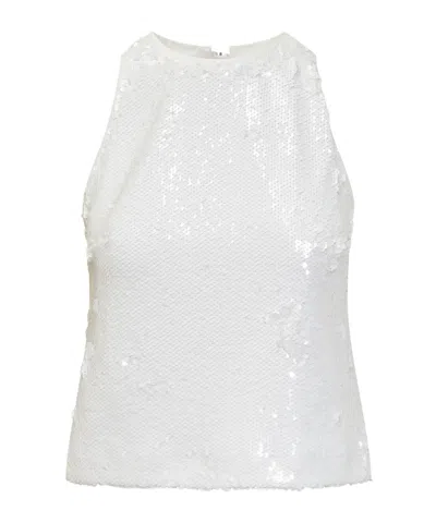 MSGM MSGM SEQUIN EMBELLISHED SLEEVELESS TOP