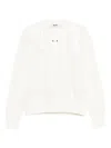 Msgm Sequin-embellished Sweatshirt In White