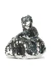 Msgm Sequin-embellished Tote Bag In Silver
