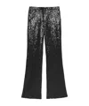Msgm Sequin-embellished Trousers In Black
