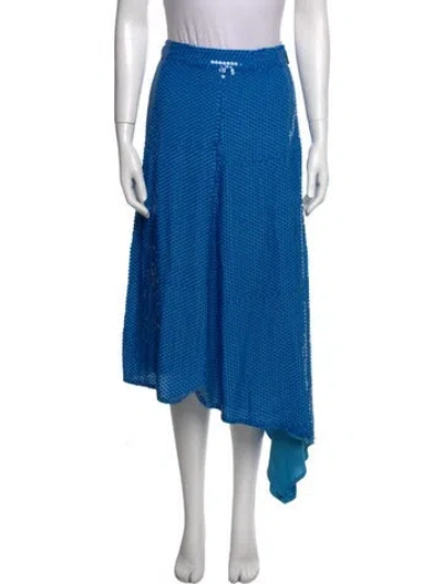 Pre-owned Msgm Sequin Embellishments Midi Length Skirt In Blue