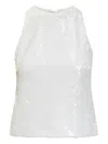 Msgm Sequin Top In White