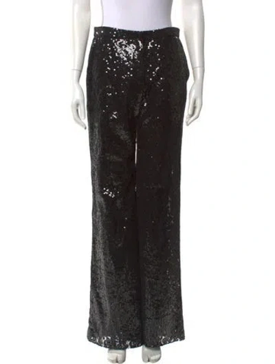 Pre-owned Msgm Sequin Wide Leg Pants W/ Tags In Black