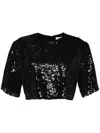 Msgm Sequined Blouse In 黑色