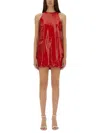 Msgm Sequined Dress In Red