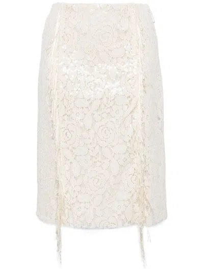 Msgm Sequined Skirt In Neutrals