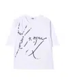 Msgm Sequinned Logo T-shirt In White