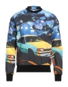 Msgm Seth Armstrong X  Man Sweatshirt Black Size 44 Cotton In Blue