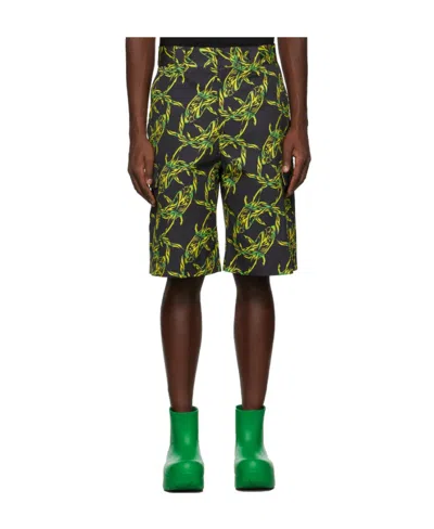 MSGM SHARK-PRINT CARGO SHORTS